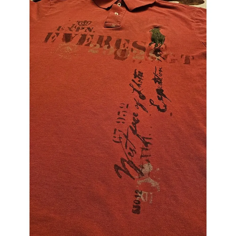 Vintage POLO Ralph Lauren Custom Fit Red Everest Expedition Big Pony Size XL